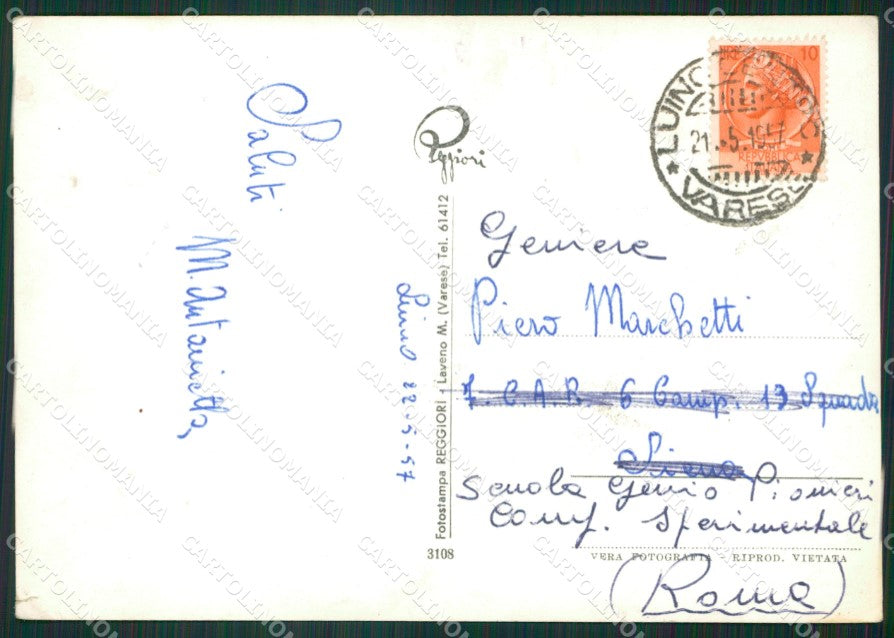 Varese Luino Barche STRAPPINO Foto FG cartolina ZK4917 – retro