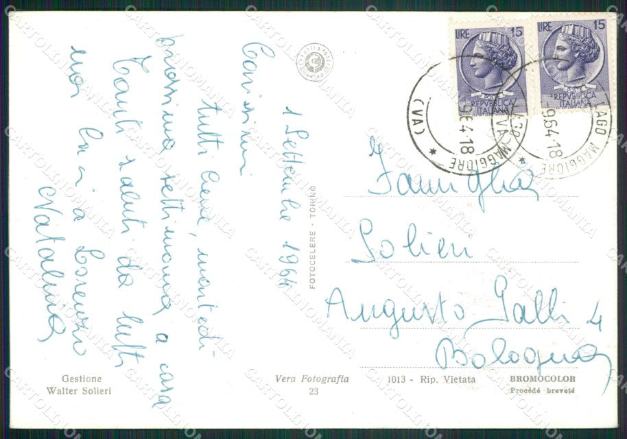 Varese Pino Zenna Campeggio Saluti da Foto FG cartolina ZK4927 – retro