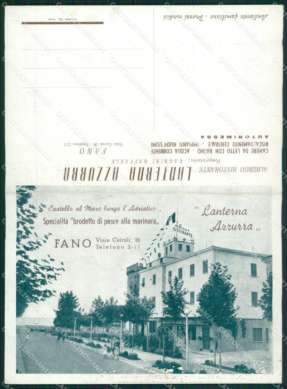 Pesaro Fano doppia ABRASA FG cartolina ZK4930 – fronte