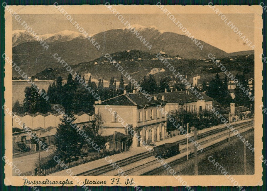 Varese Porto Valtravaglia Stazione PIEGHINE FG cartolina ZK4934 – fronte