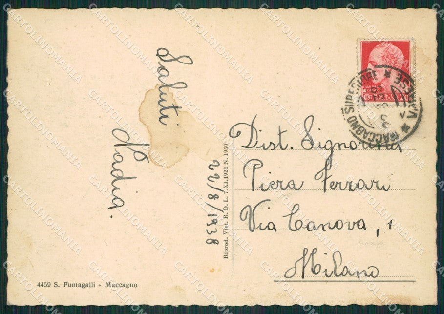 Varese Maccagno PIEGA FG cartolina ZK4943 – retro
