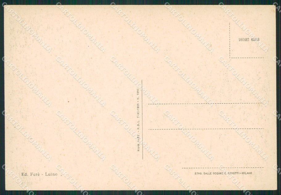 Varese Luino Municipio FG cartolina ZK4966 – retro