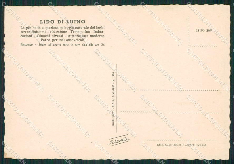Varese Luino FG cartolina ZK4972 – retro
