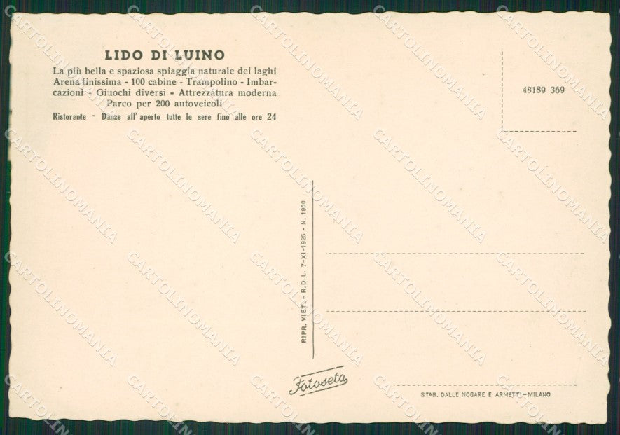 Varese Luino FG cartolina ZK4973 – retro