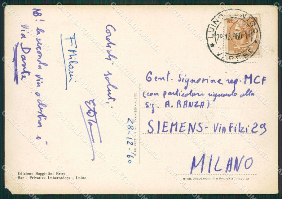 Varese Luino FG cartolina ZK4983 – retro