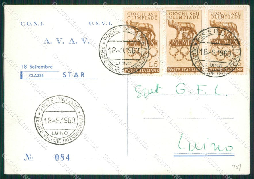 Varese Luino Regate Vela FG cartolina ZK4985 – retro