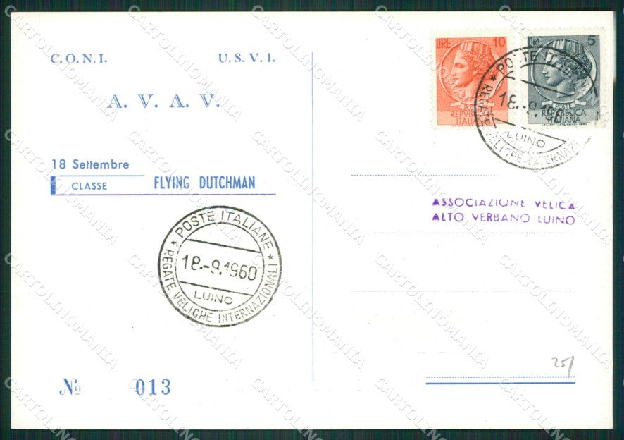 Varese Luino Regate Vela FG cartolina ZK4986 – retro