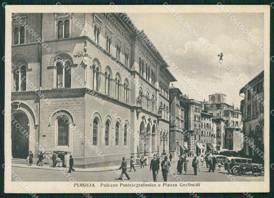 Perugia Città Palazzo Poste Auto FG cartolina ZK4996 – fronte