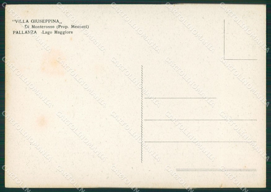 Verbania Pallanza Monterosso FG cartolina ZK5003 – retro