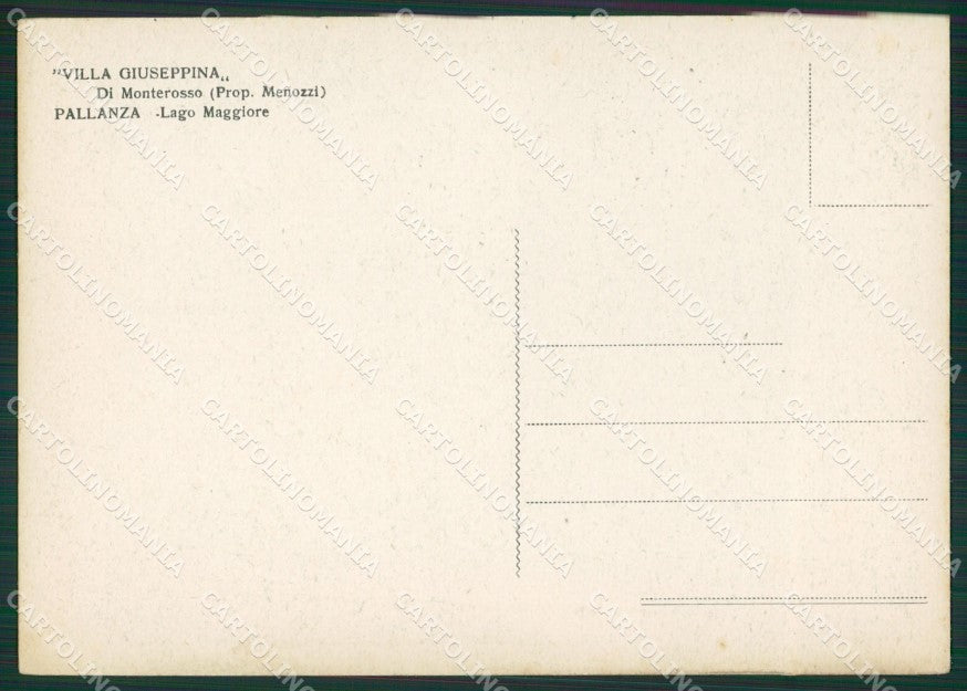 Verbania Pallanza Monterosso FG cartolina ZK5005 – retro