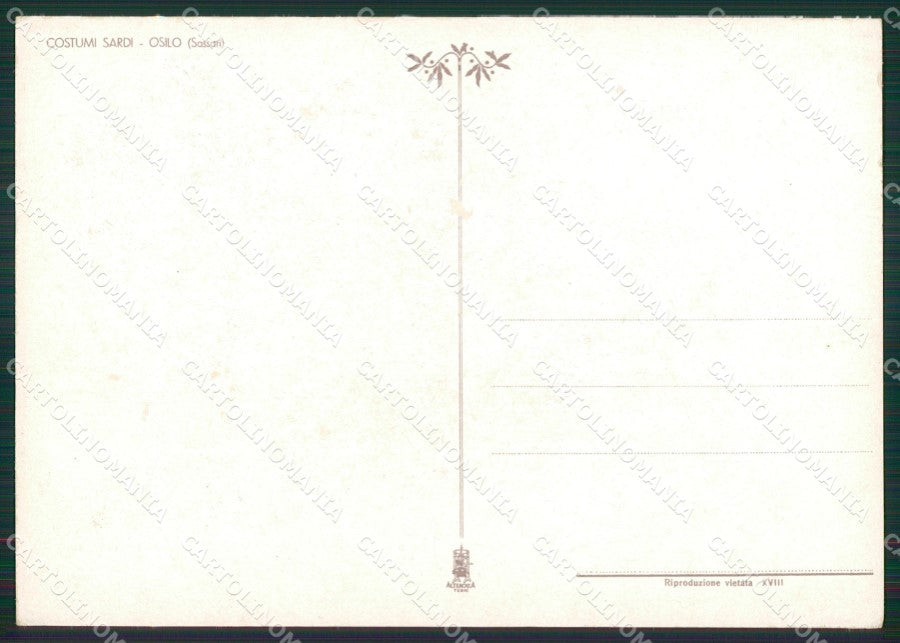 Sassari Osilo Costumi FG cartolina ZK5048 – retro