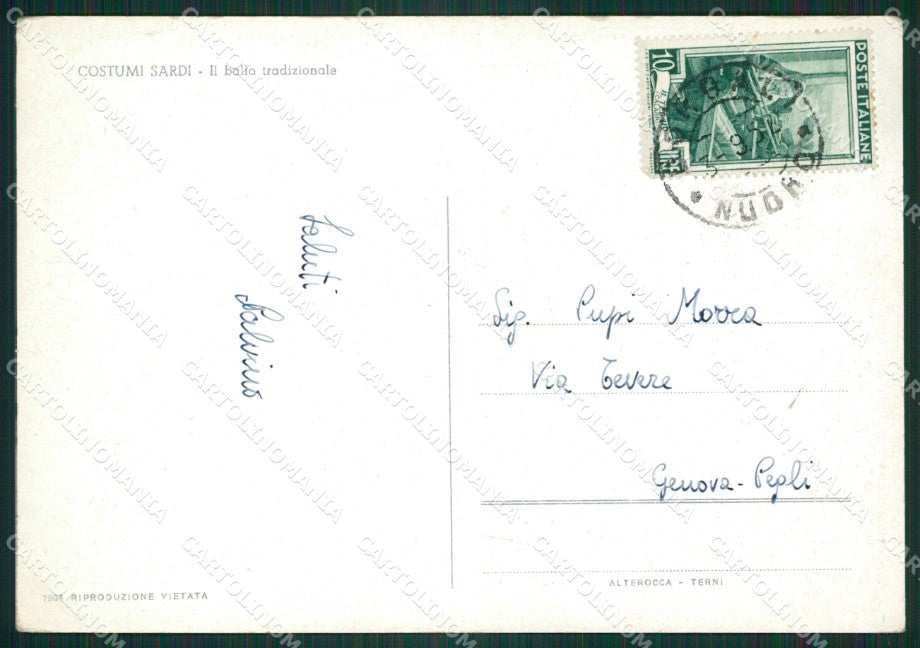 Nuoro Costumi FG cartolina ZK5053 – retro