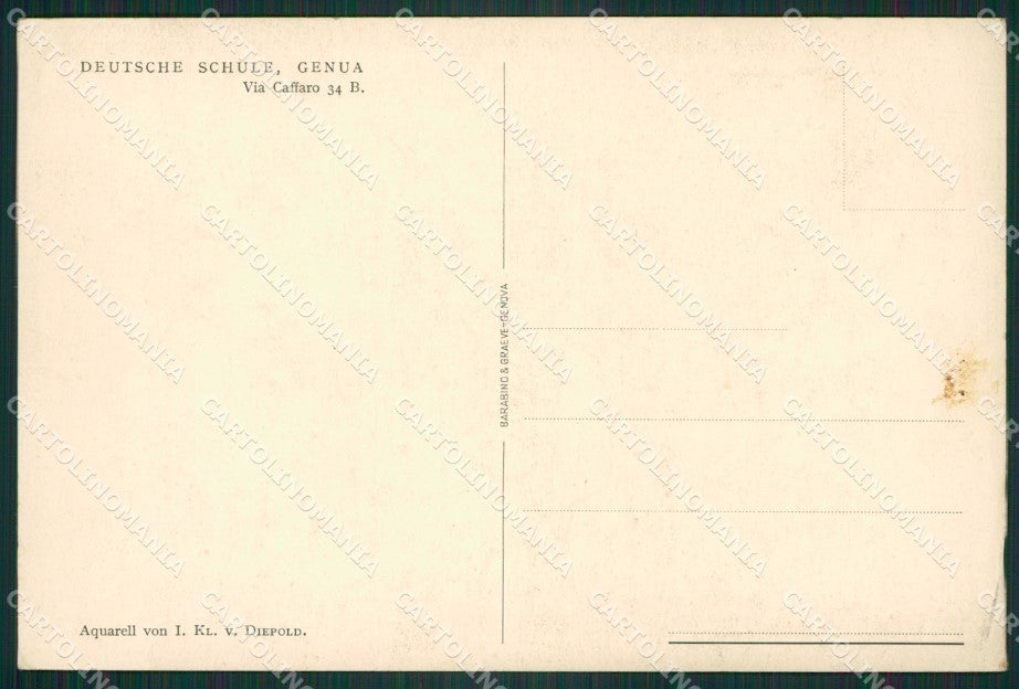 Genova Città Scuola Tedesca FG cartolina ZK5066 – retro