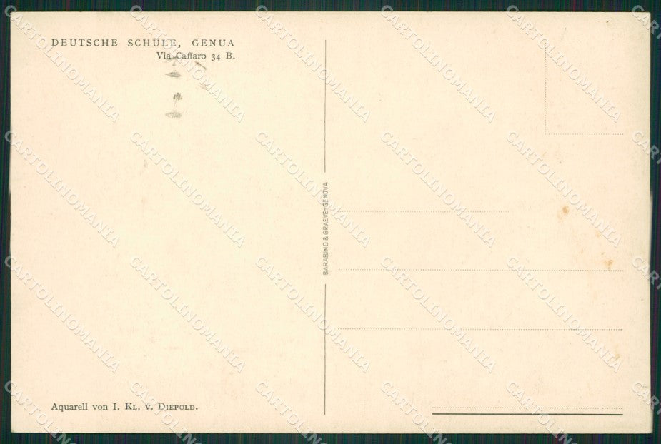 Genova Città Scuola Tedesca FG cartolina ZK5078 – retro
