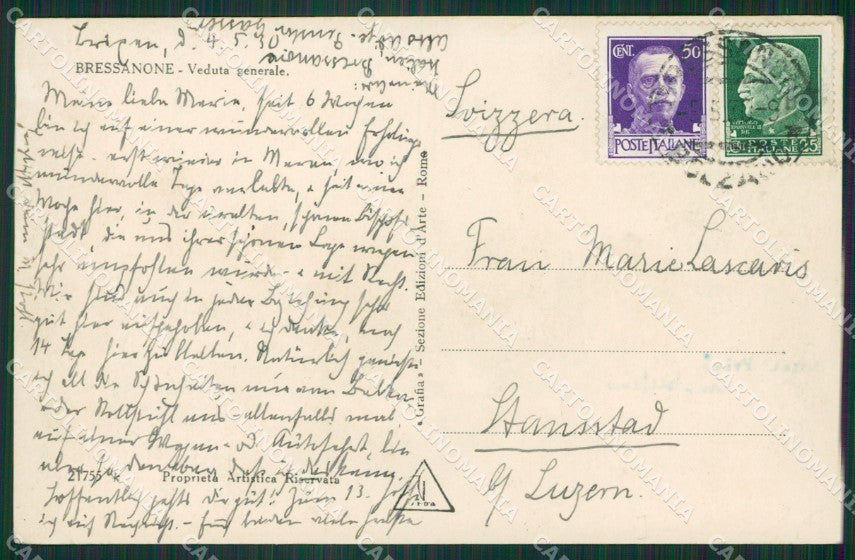 Bolzano Bressanone Foto cartolina ZK5187 – retro