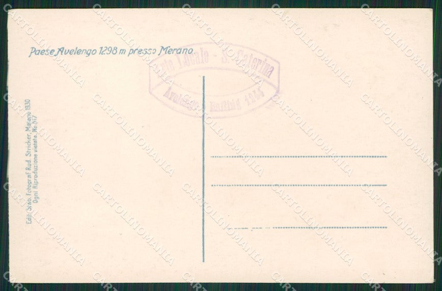Bolzano Merano Avelengo Foto cartolina ZK5192 – retro