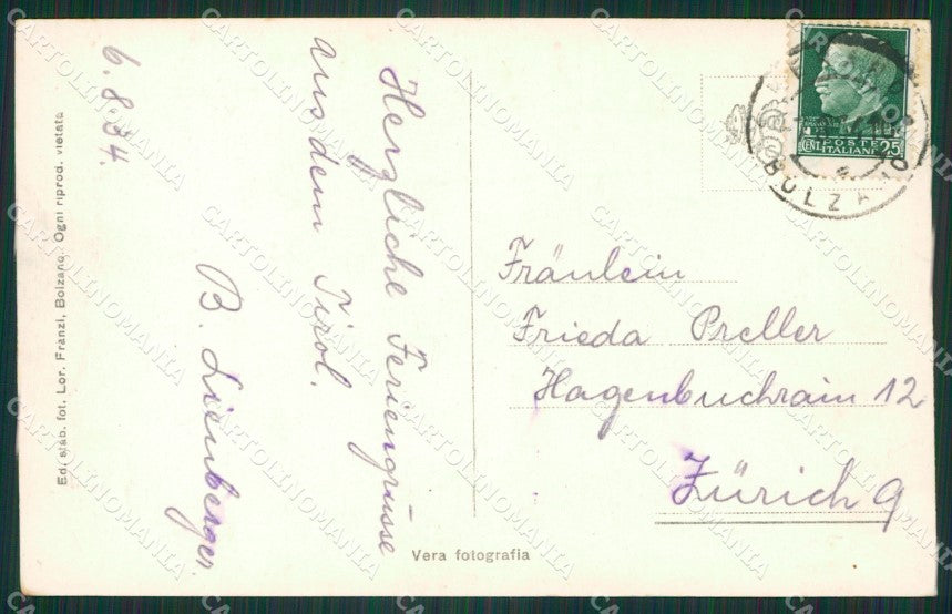 Bolzano Merano Foto cartolina ZK5195 – retro
