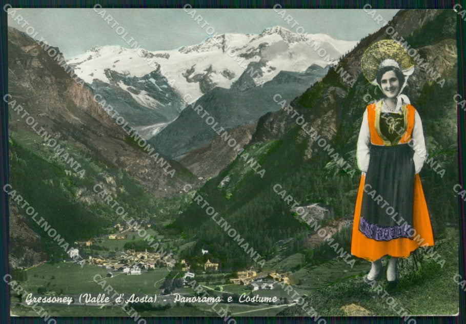 Aosta Gressoney Costumi Foto FG cartolina ZK5246 – fronte
