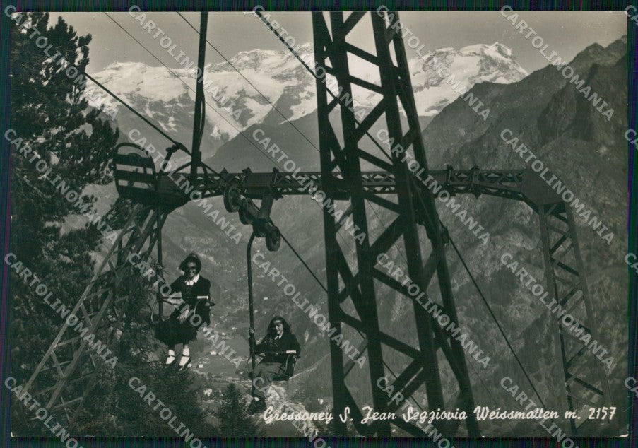 Aosta Gressoney Saint Jean Seggiovia Foto FG cartolina ZK5255 – fronte