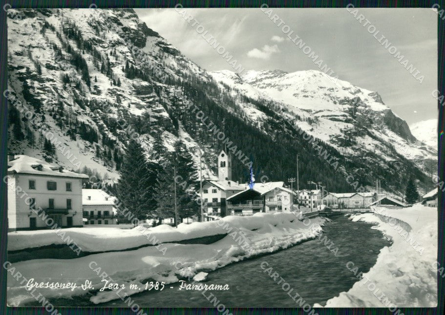 Aosta Gressoney Saint Jean Nevicata Foto FG cartolina ZK5256 – fronte