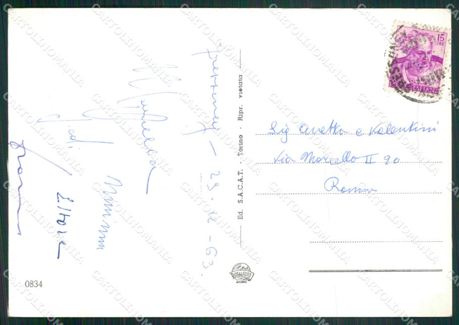 Aosta Gressoney Saint Jean Nevicata Foto FG cartolina ZK5256 – retro