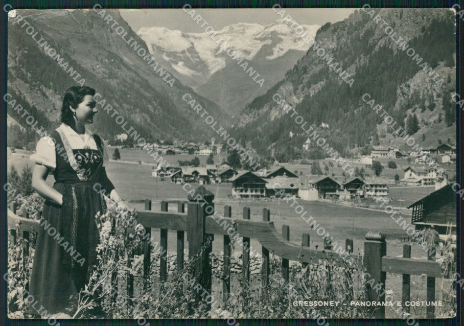 Aosta Gressoney Costumi PIEGHINE Foto FG cartolina ZK5263 – fronte