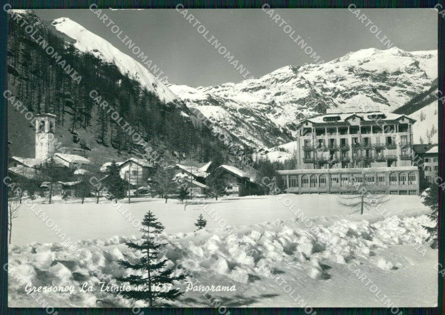 Aosta Gressoney La Trinitè Nevicata COLLA PIEGHINA Foto FG cartolina ZK5264 – fronte