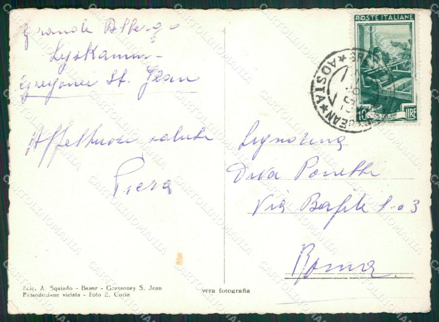 Aosta Gressoney Saint Jean Valdobbia PIEGHINA Foto FG cartolina ZK5265 – retro