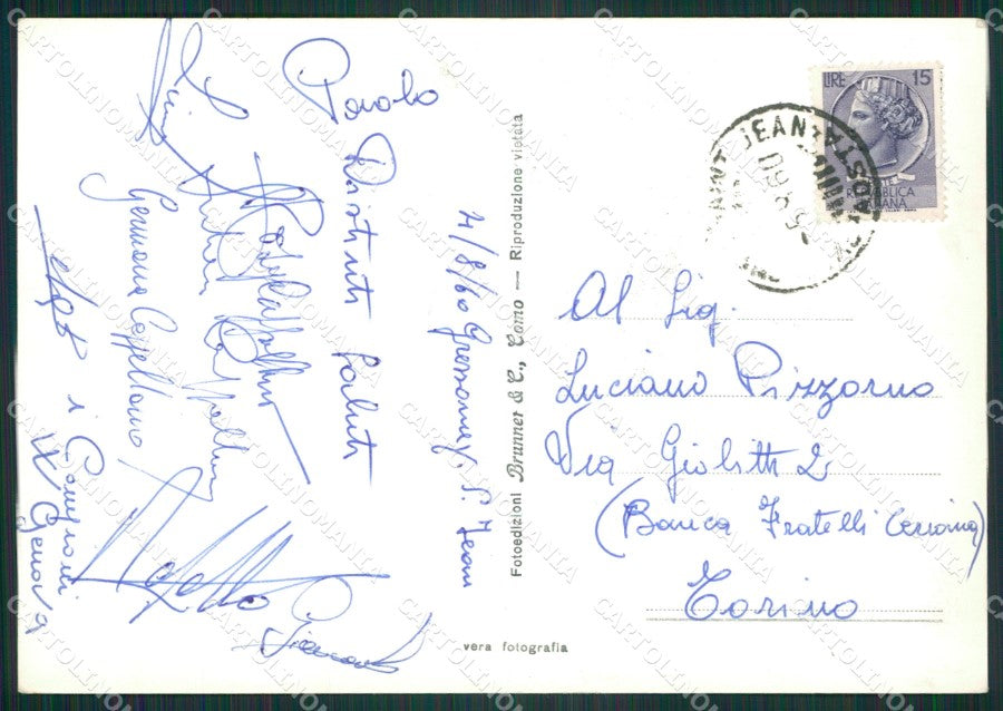 Aosta Gressoney Saint Jean Monte Rosa Foto FG cartolina ZK5268 – retro