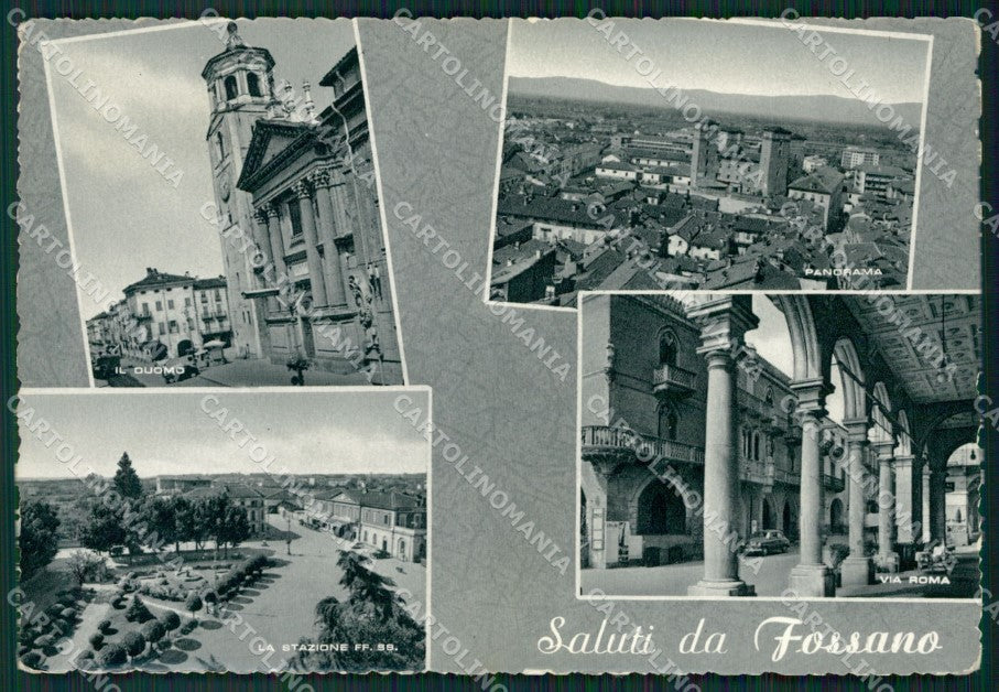 Cuneo Fossano Saluti da Foto FG cartolina ZK5277 – fronte