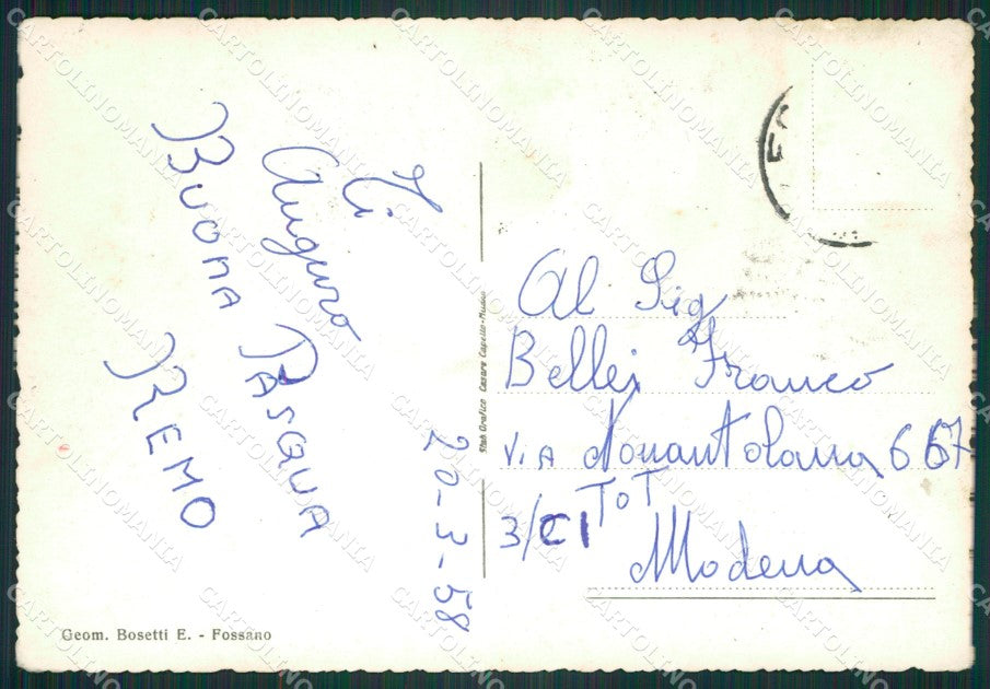 Cuneo Fossano Saluti da Foto FG cartolina ZK5277 – retro