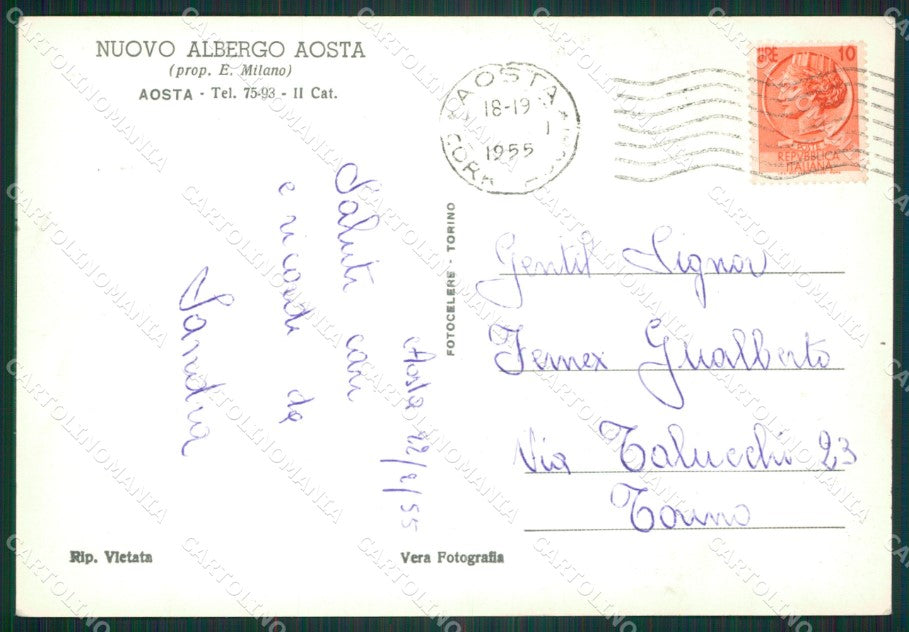Aosta Città Foto FG cartolina ZK5279 – retro