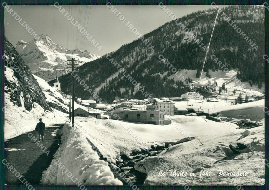 Aosta La Thuile Nevicata PIEGA Foto FG cartolina ZK5281 – fronte
