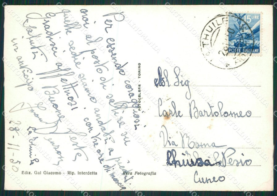 Aosta La Thuile Seggiovia Foto FG cartolina ZK5285 – retro