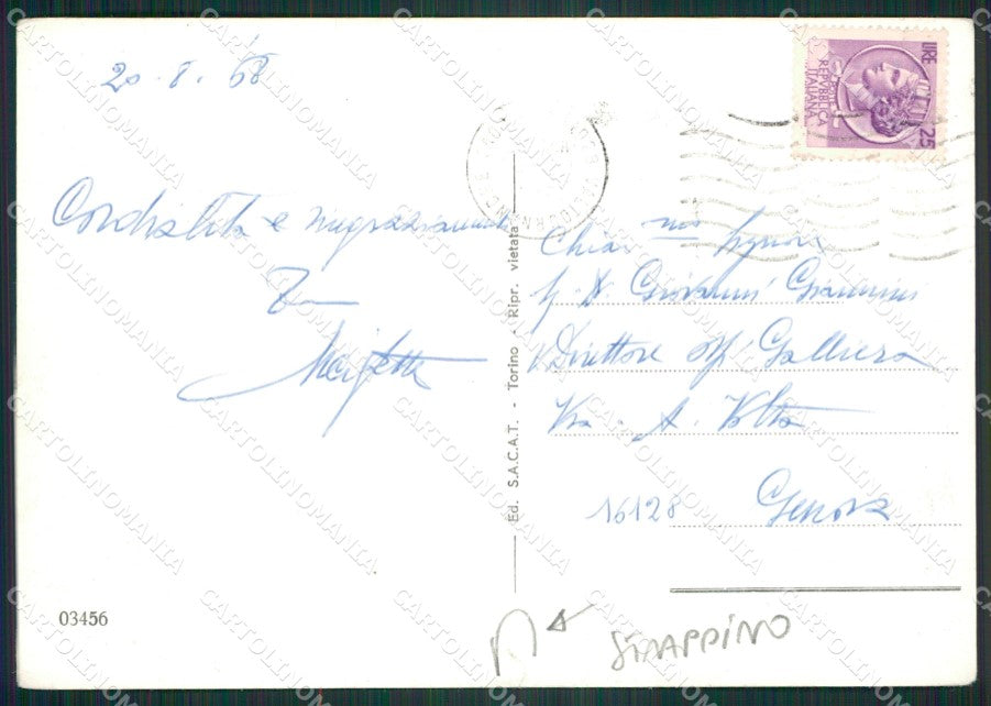 Aosta Valtournanche STRAPPINO Seggiovia Foto FG cartolina ZK5288 – retro