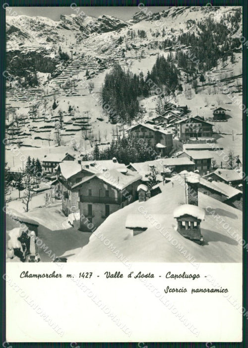 Aosta Champorcher Nevicata Foto FG cartolina ZK5301 – fronte