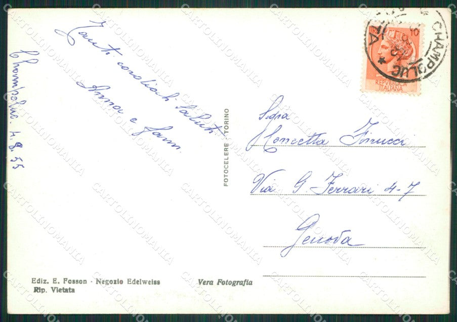 Aosta Ayas Champoluc Foto FG cartolina ZK5303 – retro