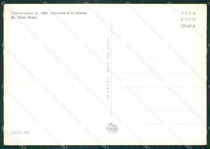 Aosta Courmayeur Entreves Foto FG cartolina ZK5306 – retro