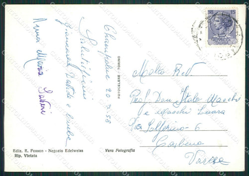 Aosta Champoluc Foto FG cartolina ZK5307 – retro