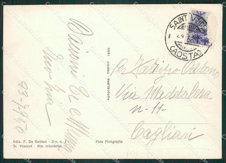Aosta Saint Vincent Foto FG cartolina ZK5312 – retro