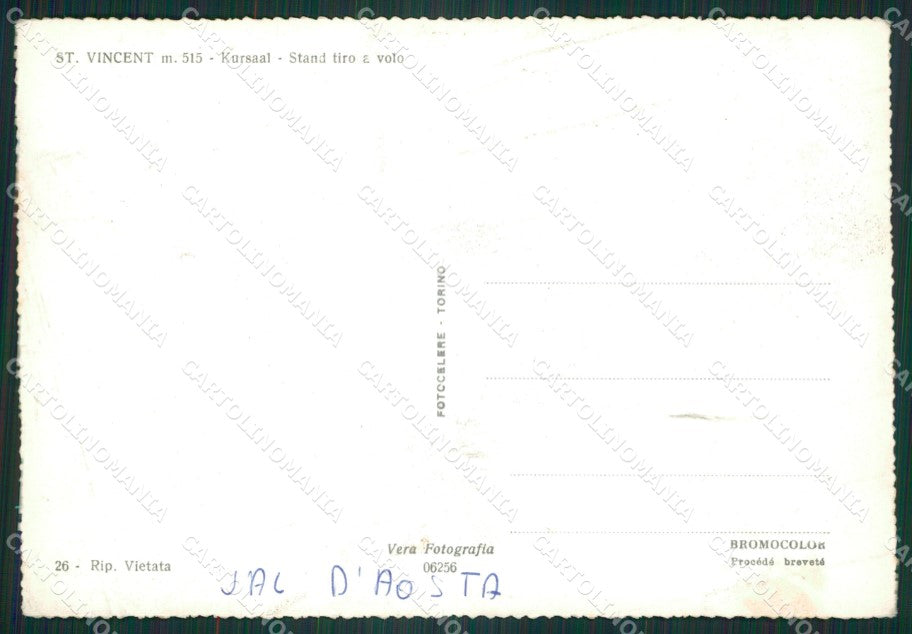 Aosta Saint Vincent Tiro a Volo Foto FG cartolina ZK5313 – retro