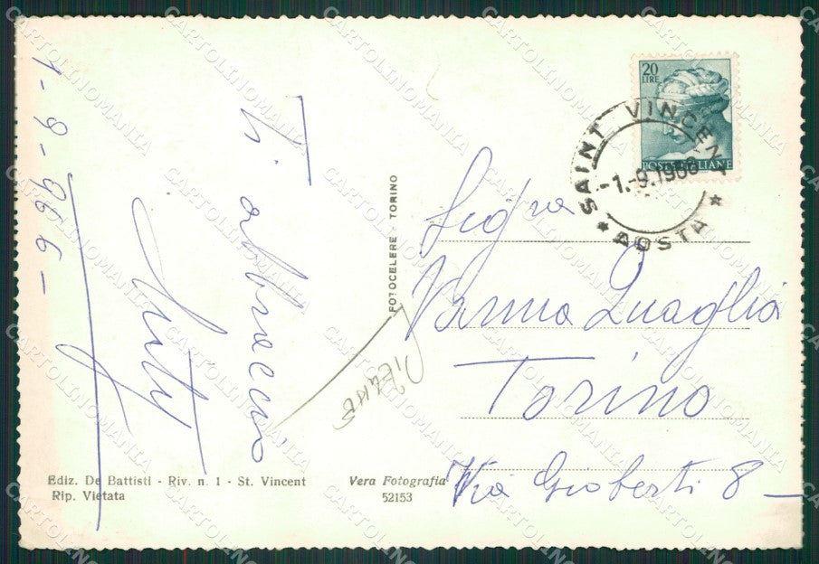 Aosta Saint Vincent PIEGHE Foto FG cartolina ZK5317 – retro