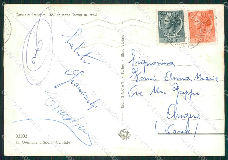 Aosta Valtournanche Cervinia Breuil Foto FG cartolina ZK5318 – retro