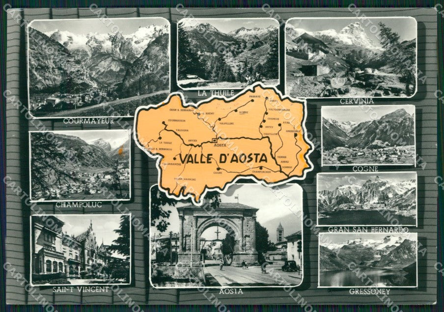 Aosta Courmayeur Gressoney Foto FG cartolina ZK5323 – fronte
