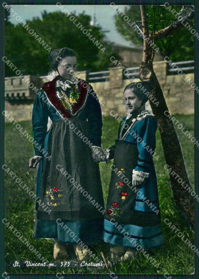 Aosta Saint Vincent Costumi PIEGHINA Foto FG cartolina ZK5329 – fronte
