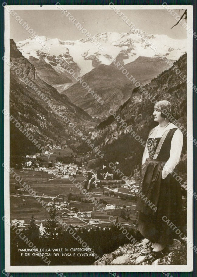 Aosta Gressoney La Trinitè Costumi Monte Rosa Foto FG cartolina ZK5330 – fronte
