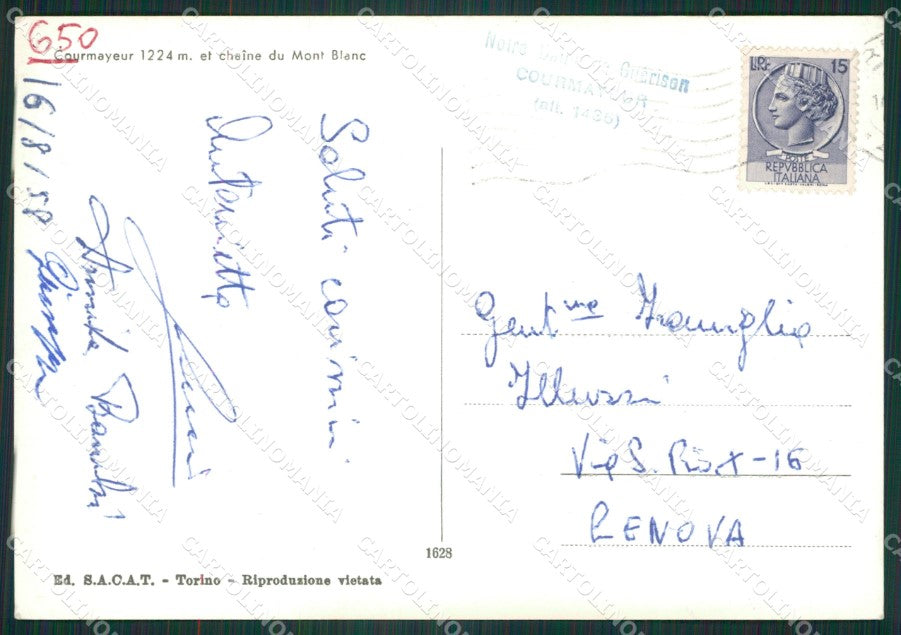 Aosta Courmayeur Costumi Foto FG cartolina ZK5331 – retro