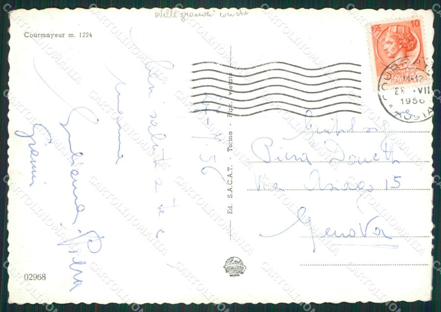 Aosta Courmayeur Foto FG cartolina ZK5339 – retro