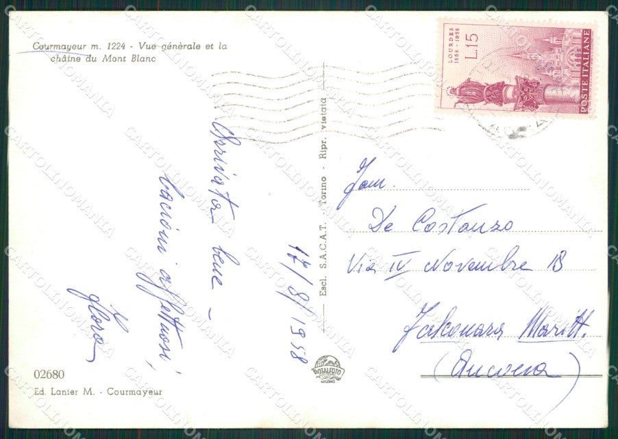Aosta Courmayeur Costumi Foto FG cartolina ZK5340 – retro