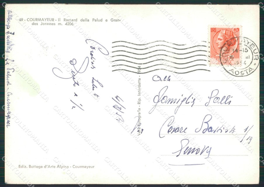 Aosta Courmayeur Foto FG cartolina ZK5344 – retro